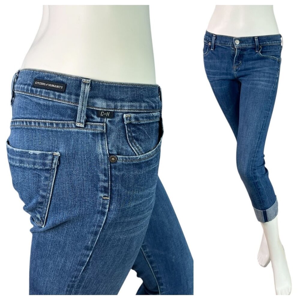 Citizens of Humanity‎ Dani Cuffed Cropped Straight Leg Jeans Envy Wash Size 26